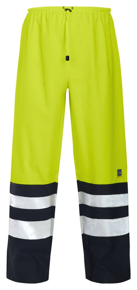 6504 PANTALON IMPERMÉABLE SIGNALISATION EN ISO 20471 CLASSE 2 coloris Jaune / Noir
