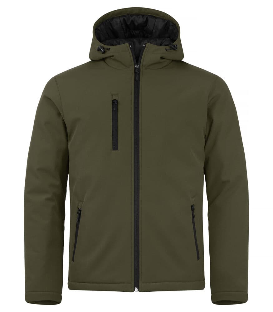 Clique Padded Hoody Softshell Jacket coloris Vert brume