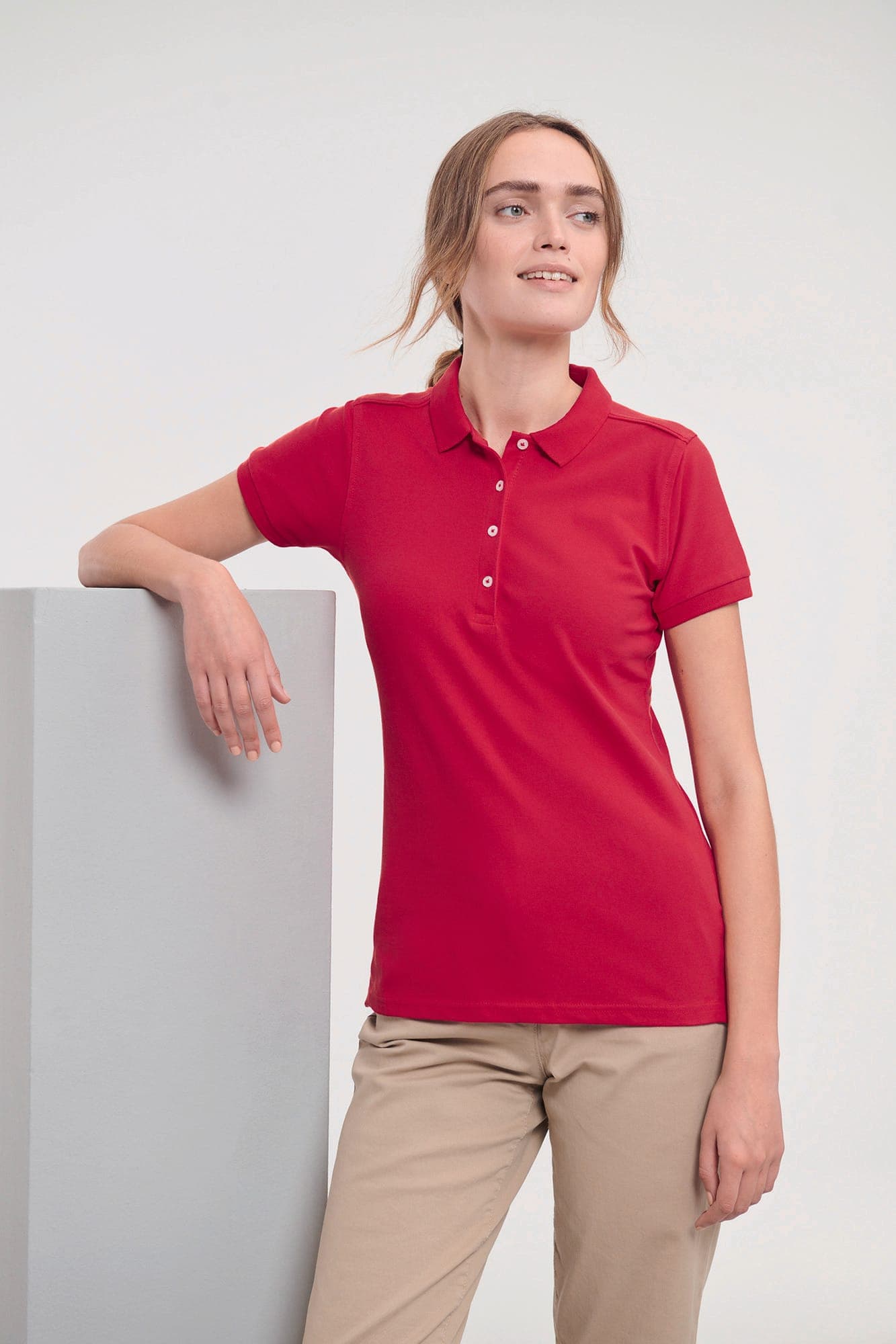 Polo Stretch Femme en situation
