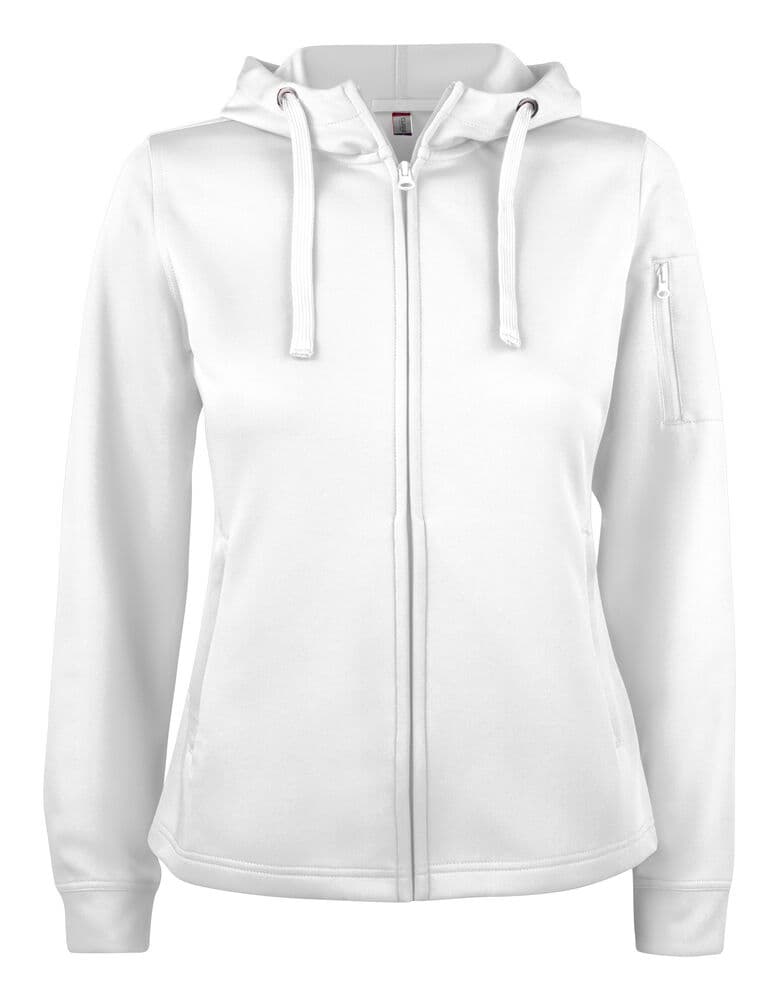 Clique Basic Active Hoody FZ Women coloris Blanc