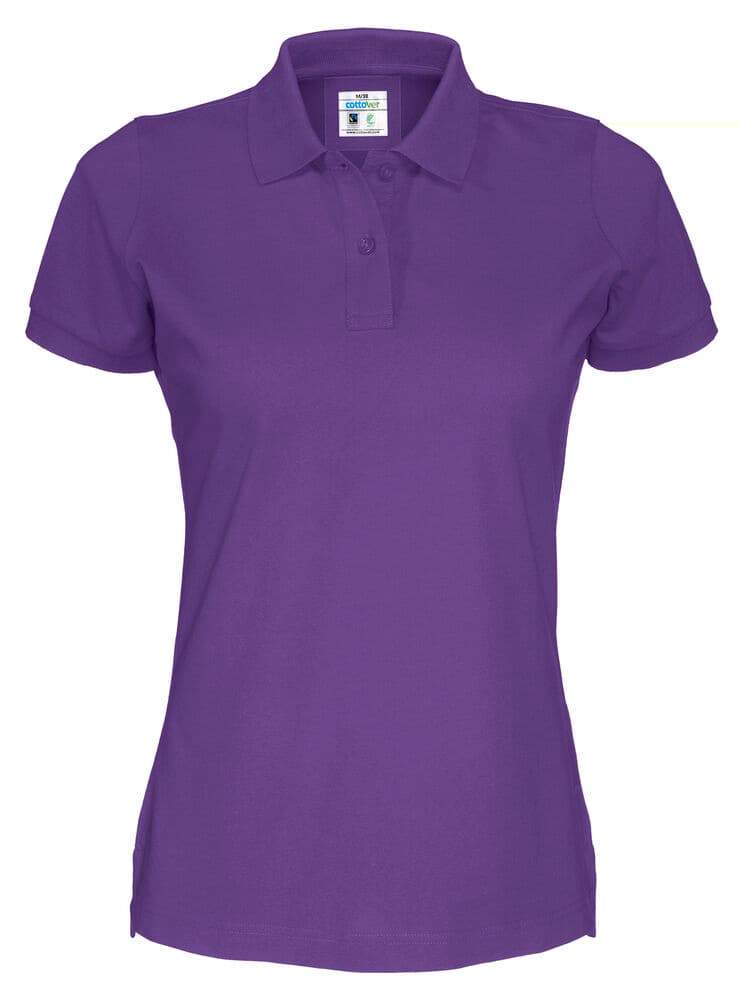 POLO PIQUE FEMME - CERTIFIÉ GOTS coloris Violet