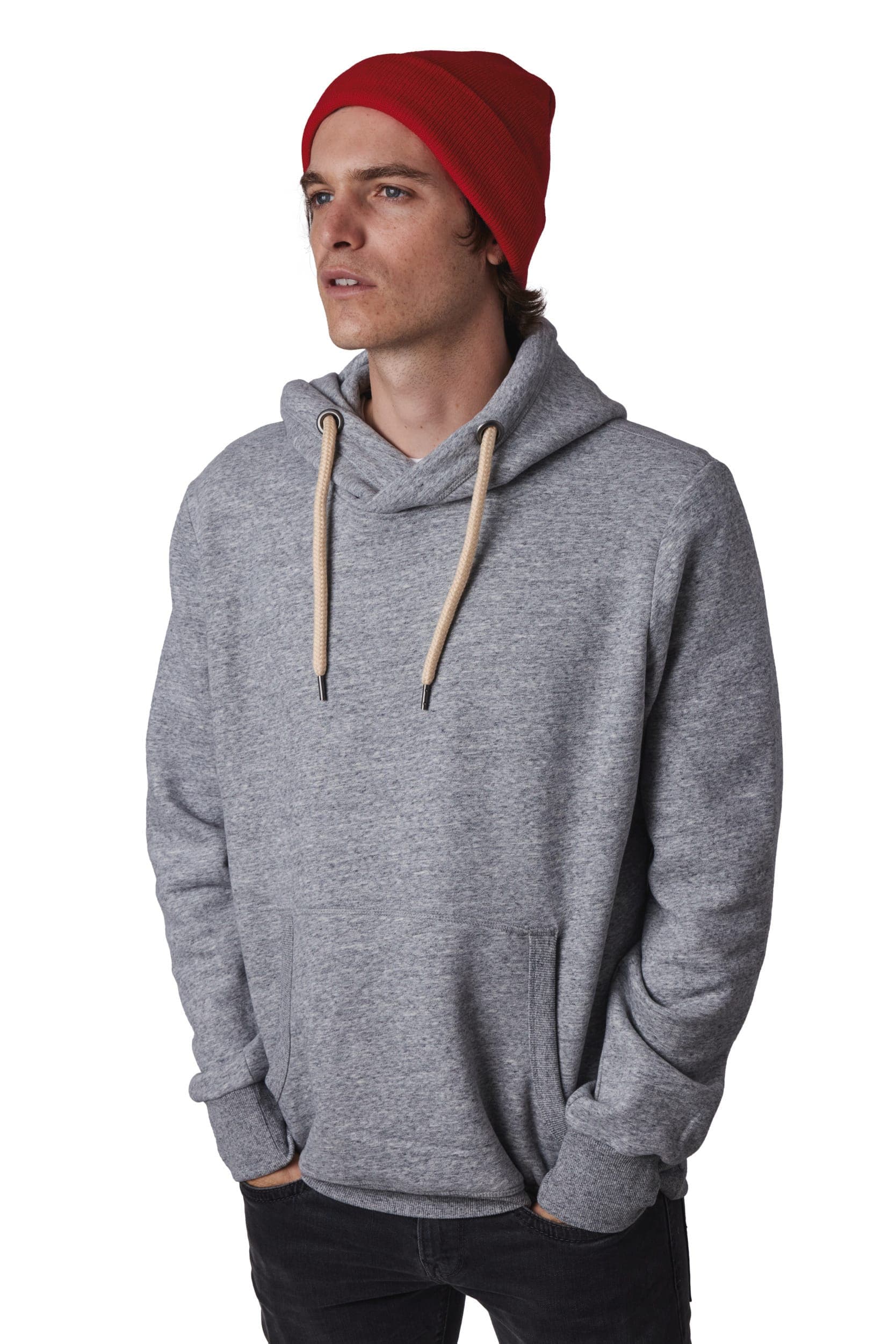 Bonnet recyclé avec revers tricoté en situation