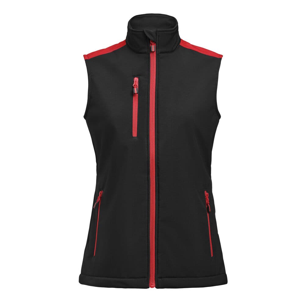 Prime Gilet Softshell Femmes coloris Noir / Rouge