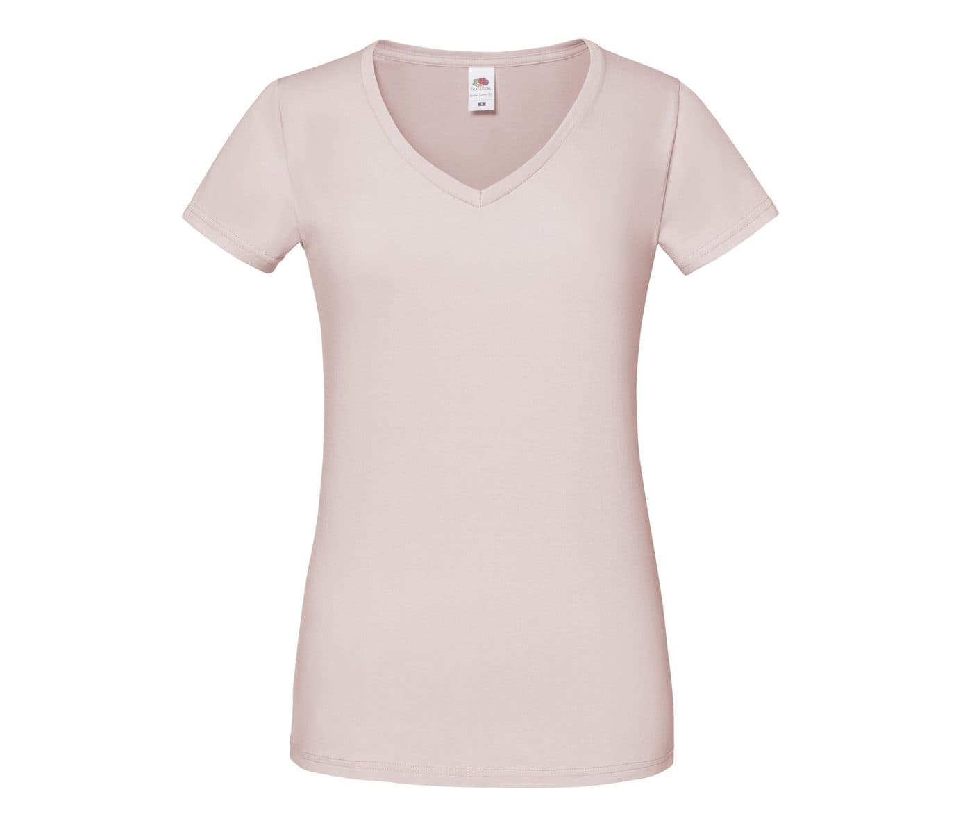 ICONIC V NECK T WOMEN coloris Rose poudré