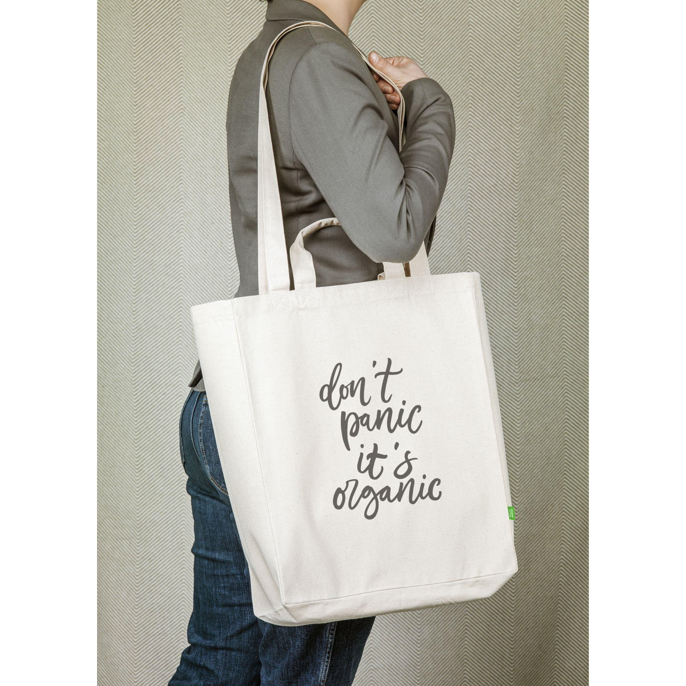 Sac Organic Cotton Canvas Tote Bag naturel (280 g/m²) en situation