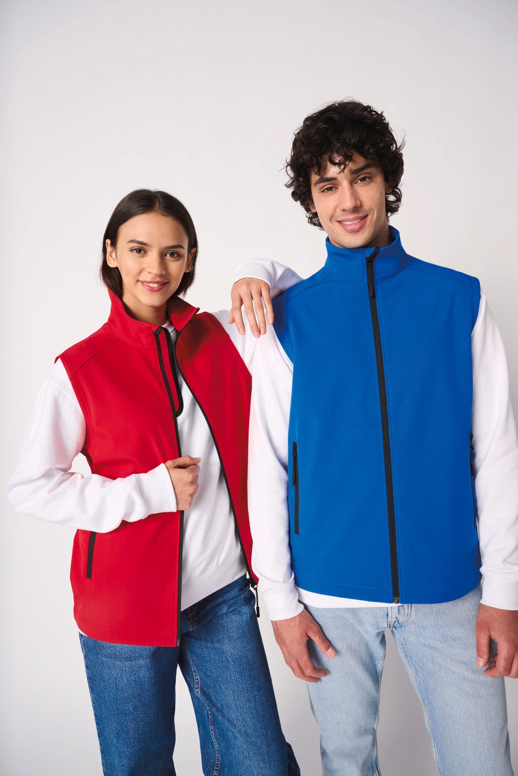 Bodywarmer softshell 2 couches unisexe en situation
