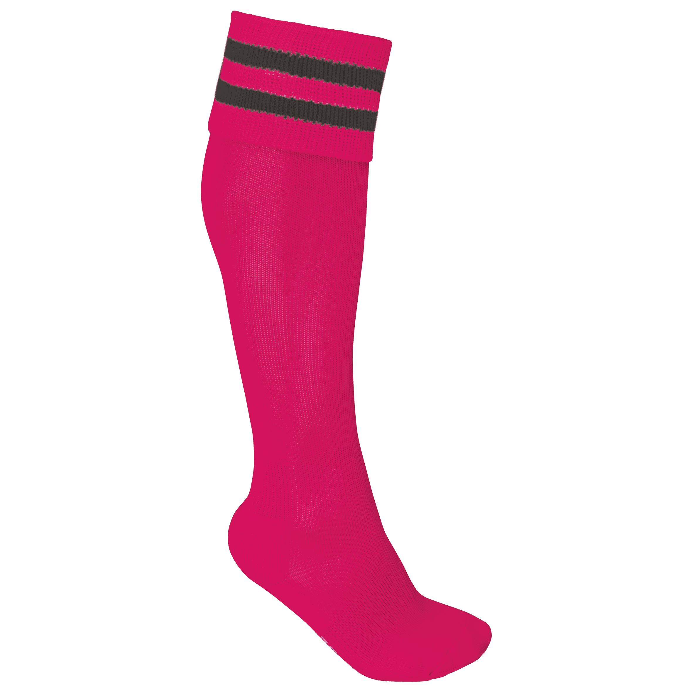 Chaussettes de sport rayées unisexe coloris Rose sport / Gris foncé