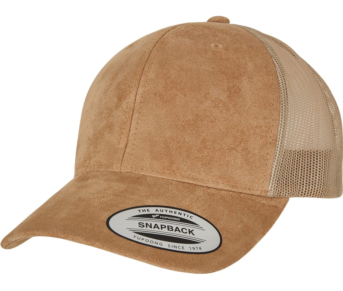 SUEDE LEATHER TRUCKER CAP coloris Kaki
