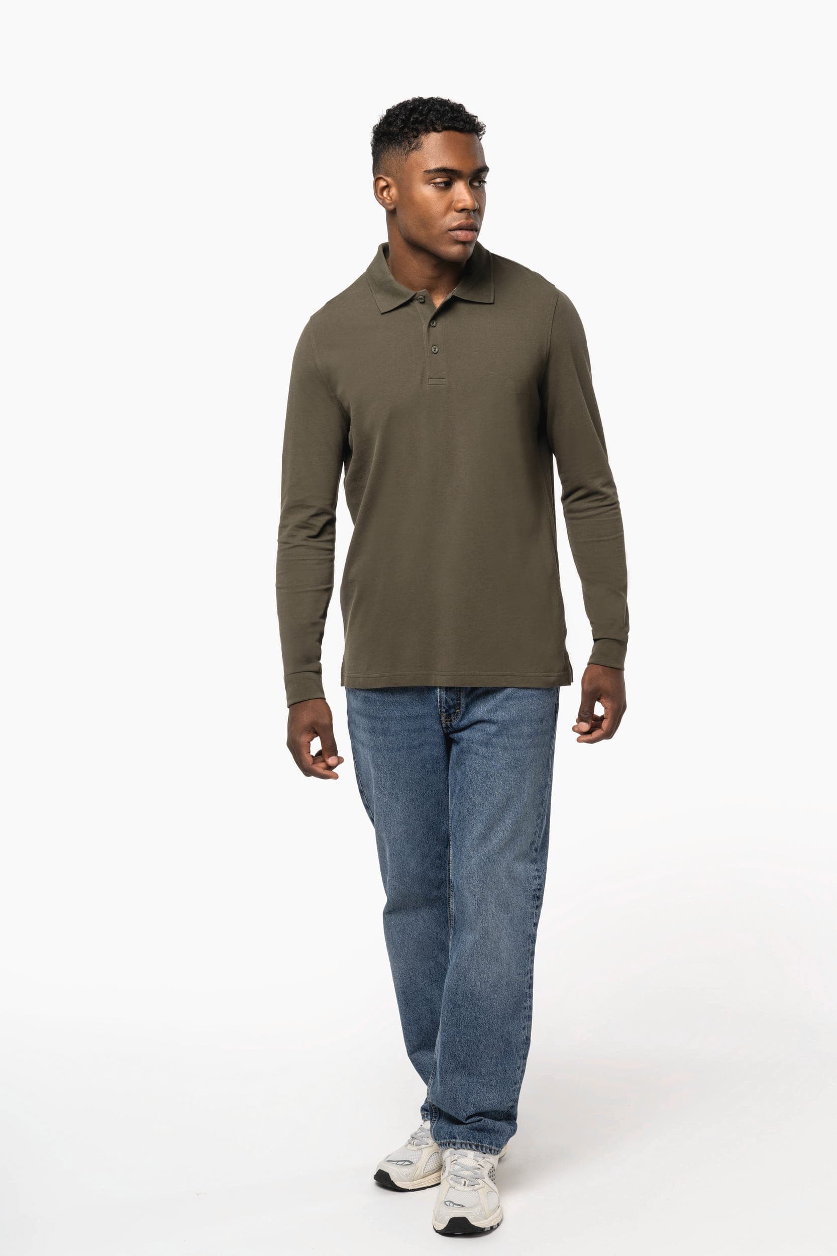 Polo manches longues homme en situation