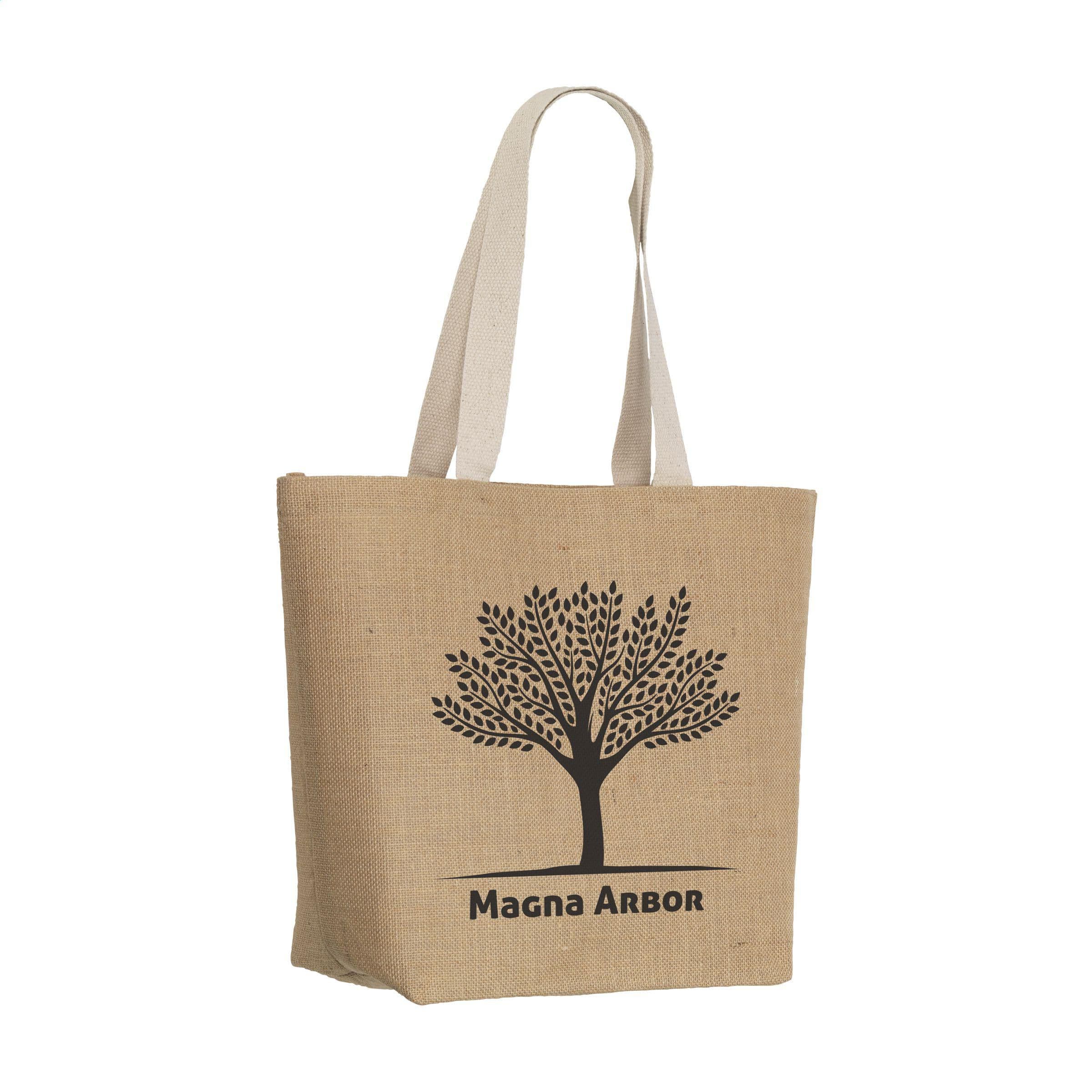 Sac de courses Elegance jute en situation