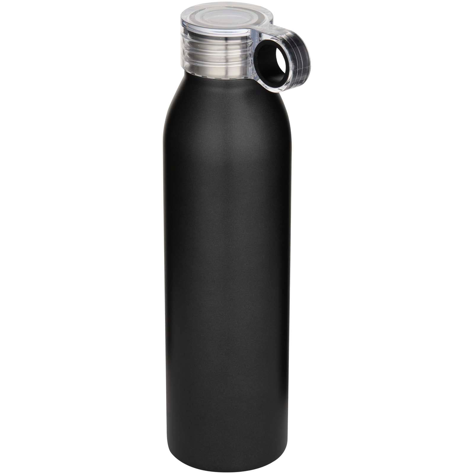 Bouteille d’eau Grom de 650 ml en acier inoxydable recyclé certifié RCS coloris Noir