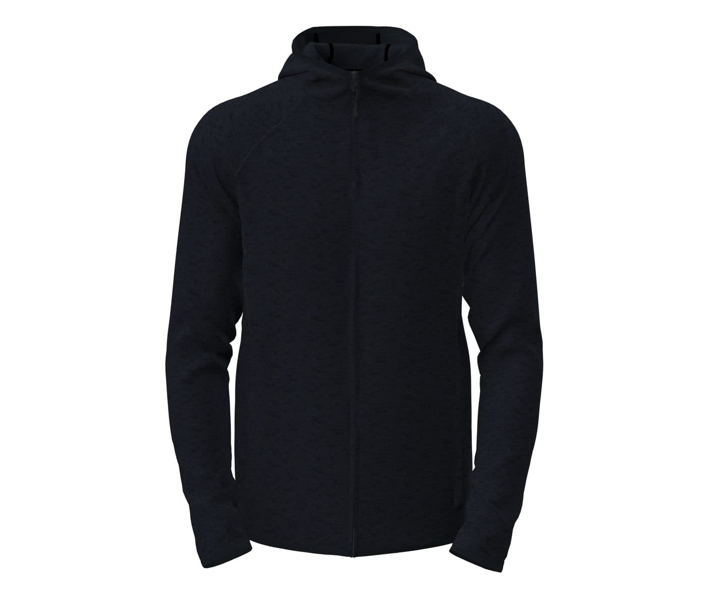 LUX HOODED KNITFLEECE JACKET FOR MEN coloris Bleu nuit chiné