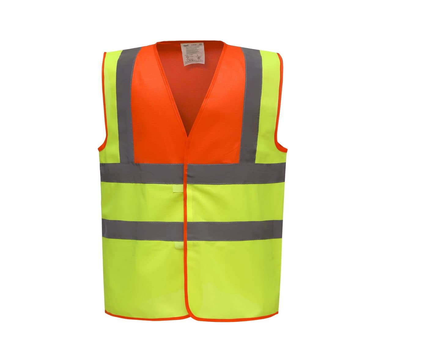 HI-VIS 2-BAND AND BRACES WAISTCOAT coloris Orange haute visibilité / Jaune haute visibilité