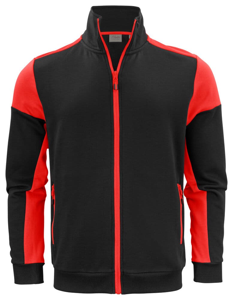 Prime Pull Fermeture Complète Hommes coloris Noir / Rouge