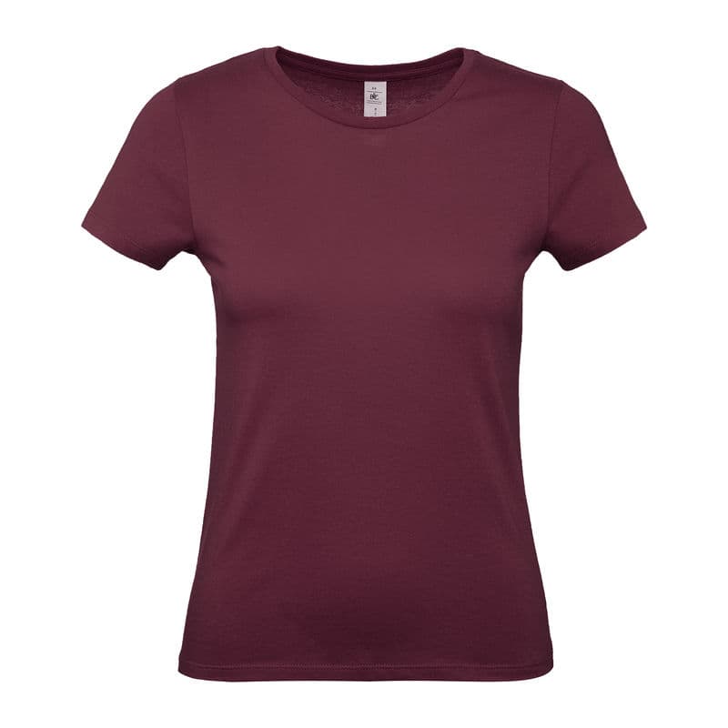 B&C #E150 WOMEN T-SHIRT coloris Bordeaux