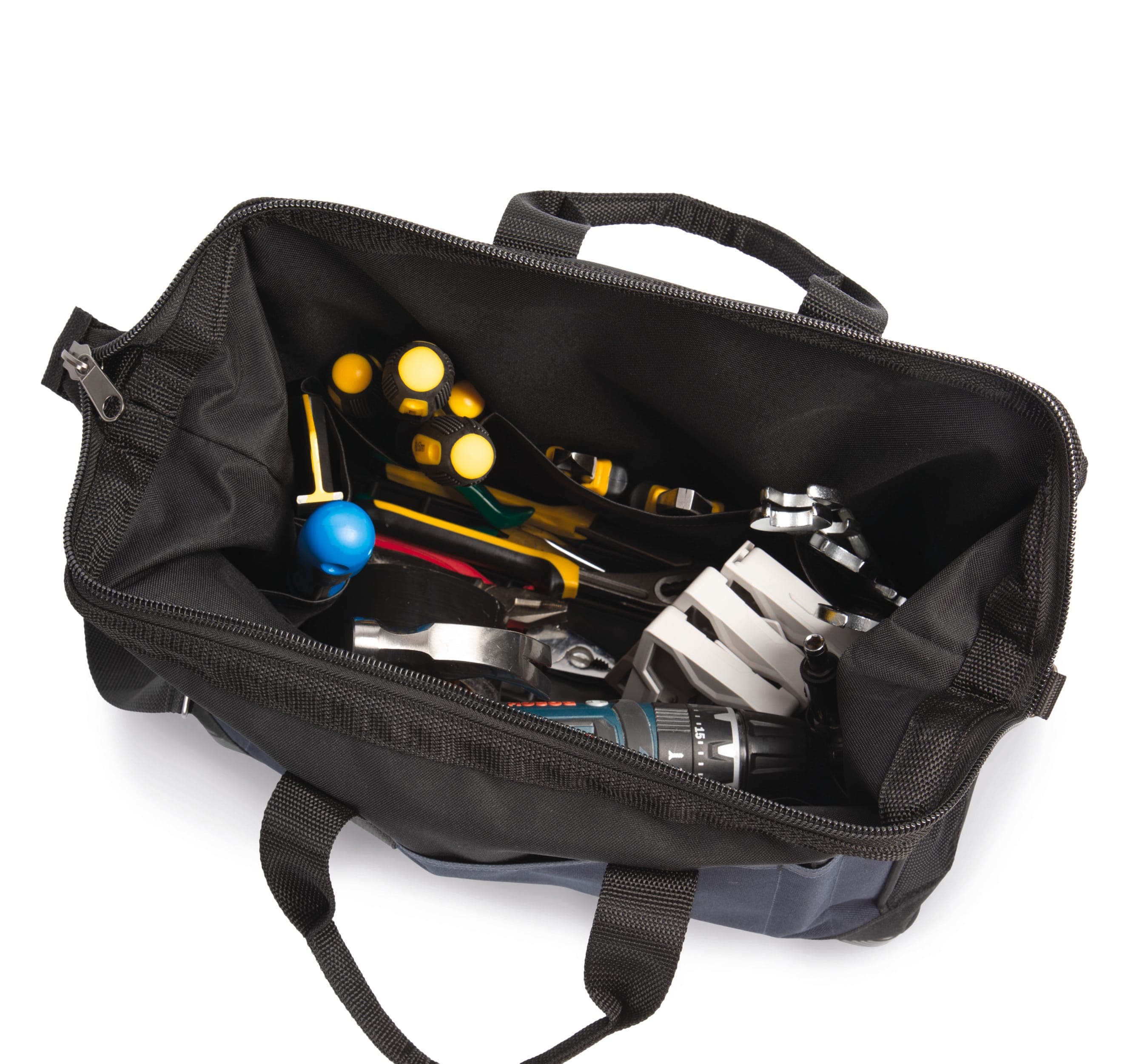 Sac à outils avec fond plastique en situation