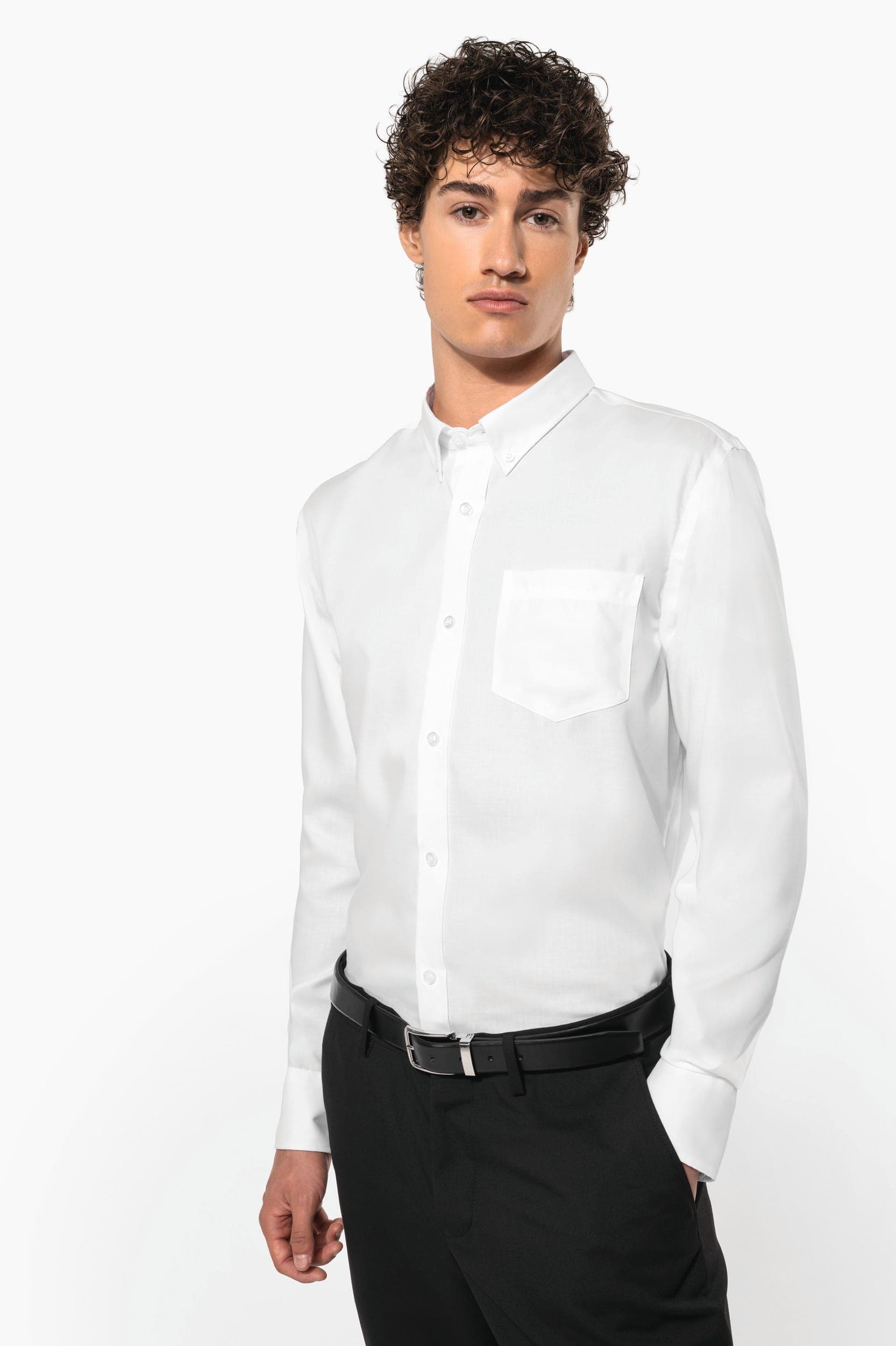 Chemise manches longues sans repassage en situation