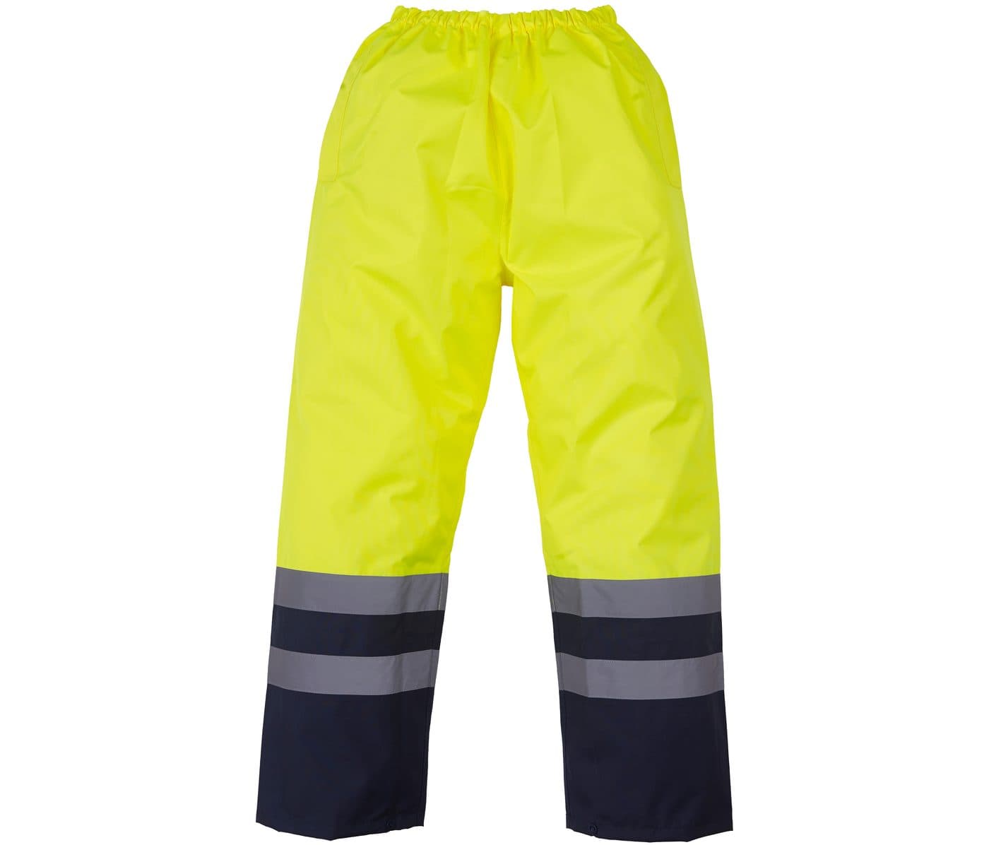 HI-VIS TWO-TONE WATERPROOF OVERTROUSERS coloris Jaune haute visibilité / Marine