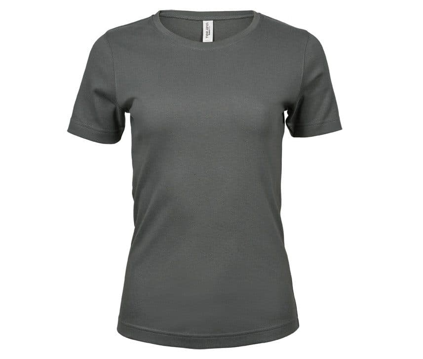 LADIES INTERLOCK TEE coloris Gris poudré