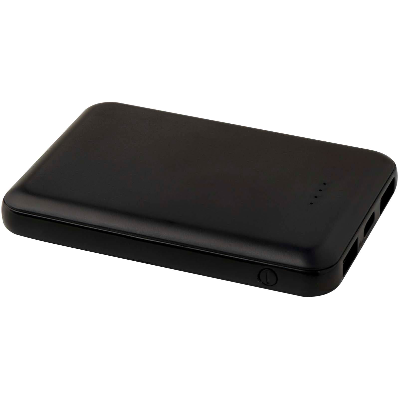 Batterie de secours en plastique recyclé Asama type-C de 5 000 mAh coloris Noir