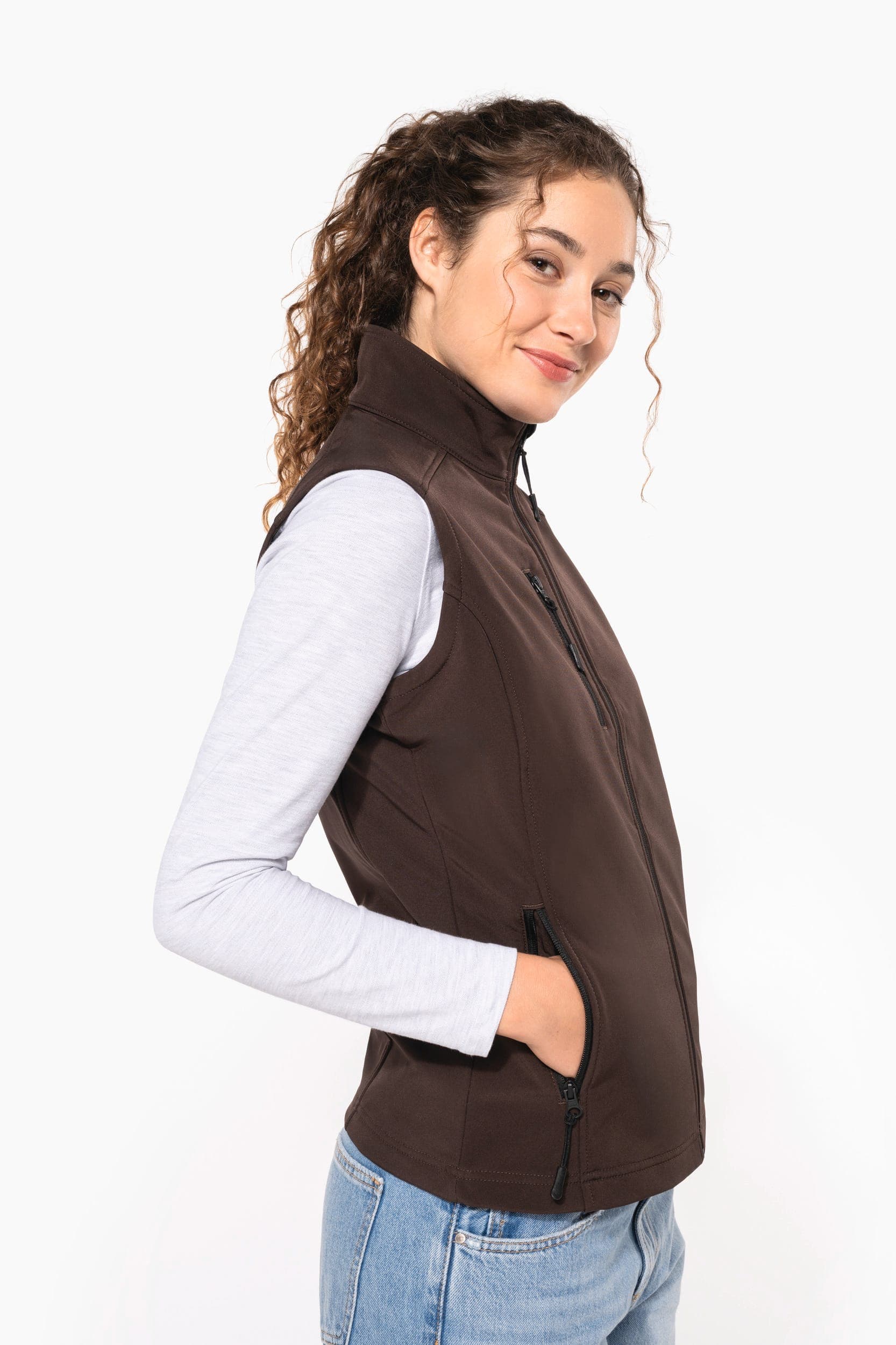 Bodywarmer softshell femme en situation
