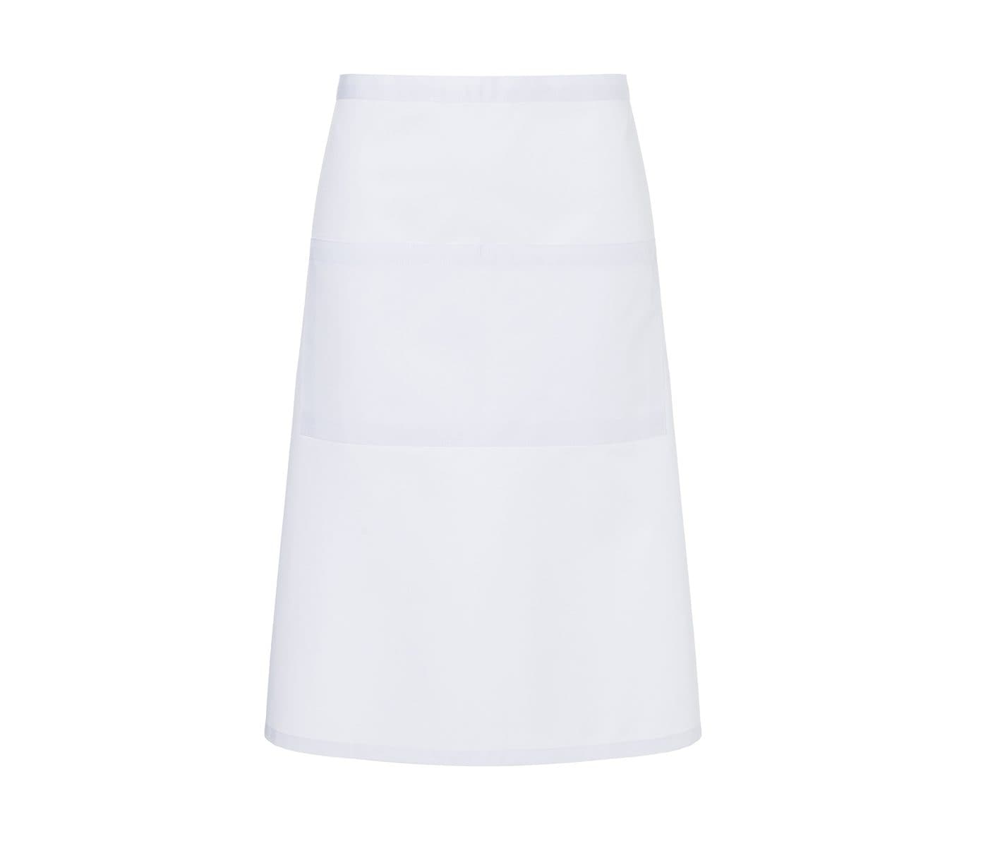 BISTRO APRON BASIC WITH POCKET coloris Blanc