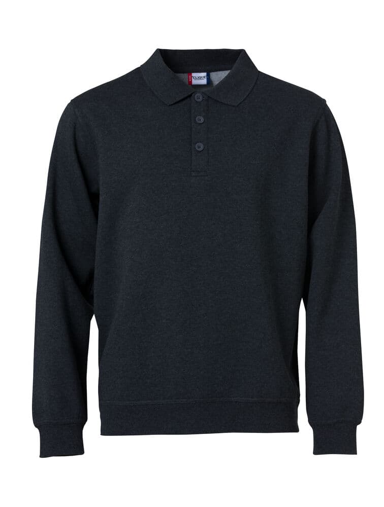 Clique Basic Polo Sweater coloris Anthracite chiné