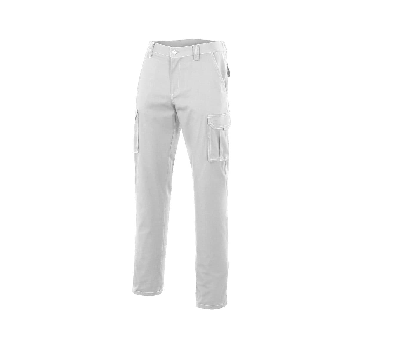 PANTALON MULTIPOCHES coloris Blanc