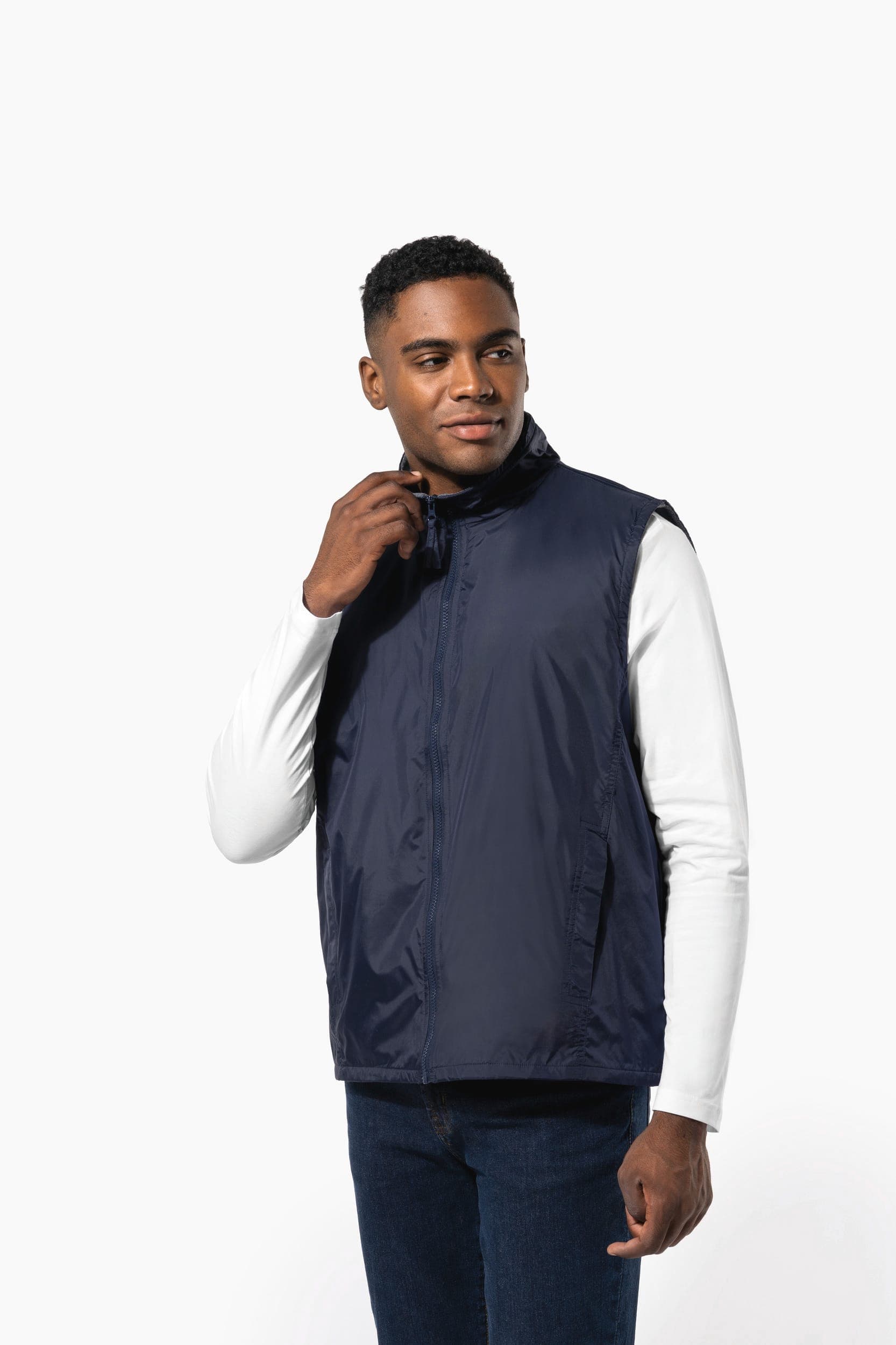 Bodywarmer doublé polaire unisexe en situation