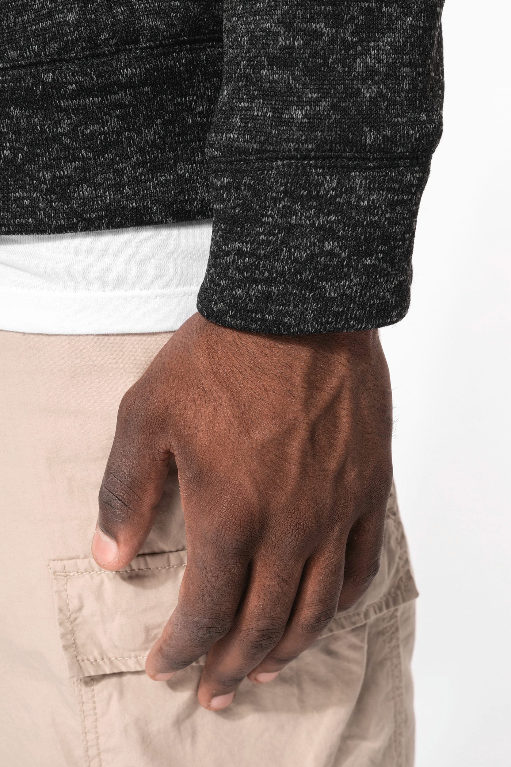 Veste zippée chinée homme en situation