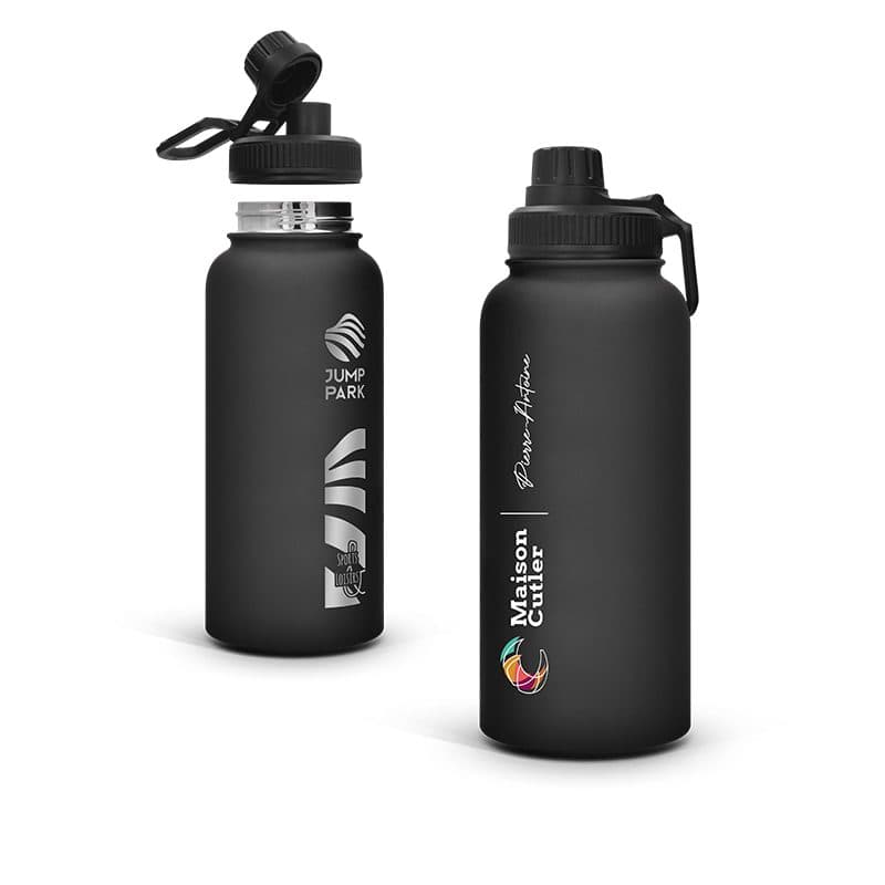 BOUTEILLE GOURDE 1 L ISOTHERME DOUBLE-PAROI FINITION SOFT TOUCH en situation