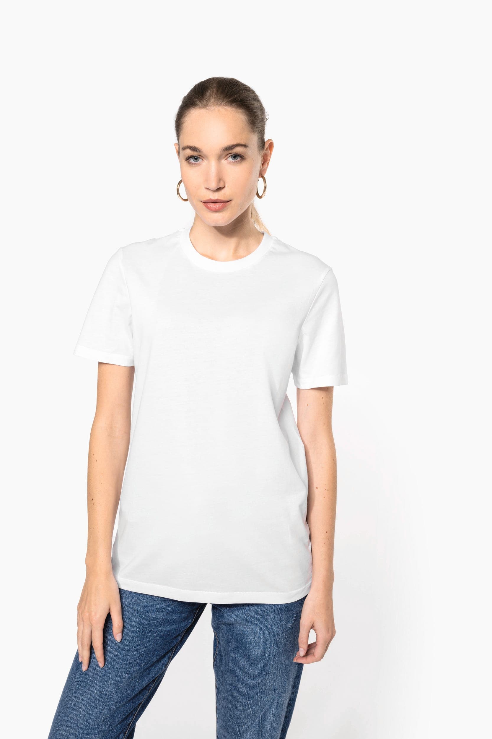 T-shirt col rond manches courtes unisexe