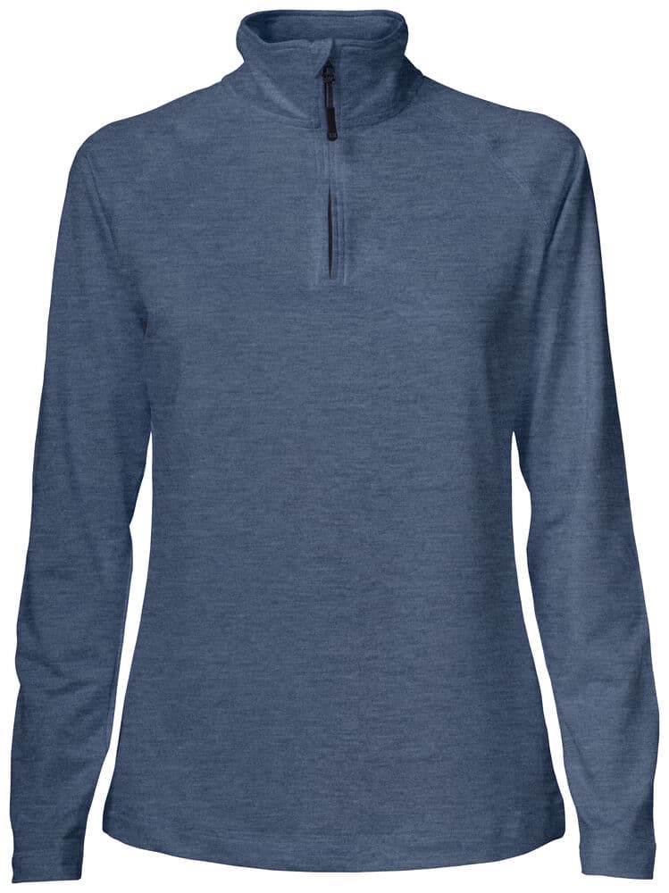 Polaire demi-zip Cutter & Buck Coos Bay femme coloris Bleu ardoise chiné