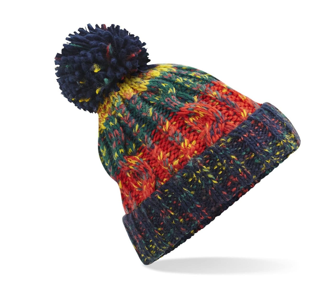 CORKSCREW POM POM BEANIE coloris CRACKLING CAMPFIRE