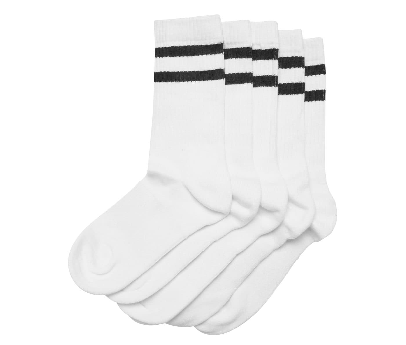 DOUBLE STRIPE SOCKS 5-PACK coloris Blanc / Noir