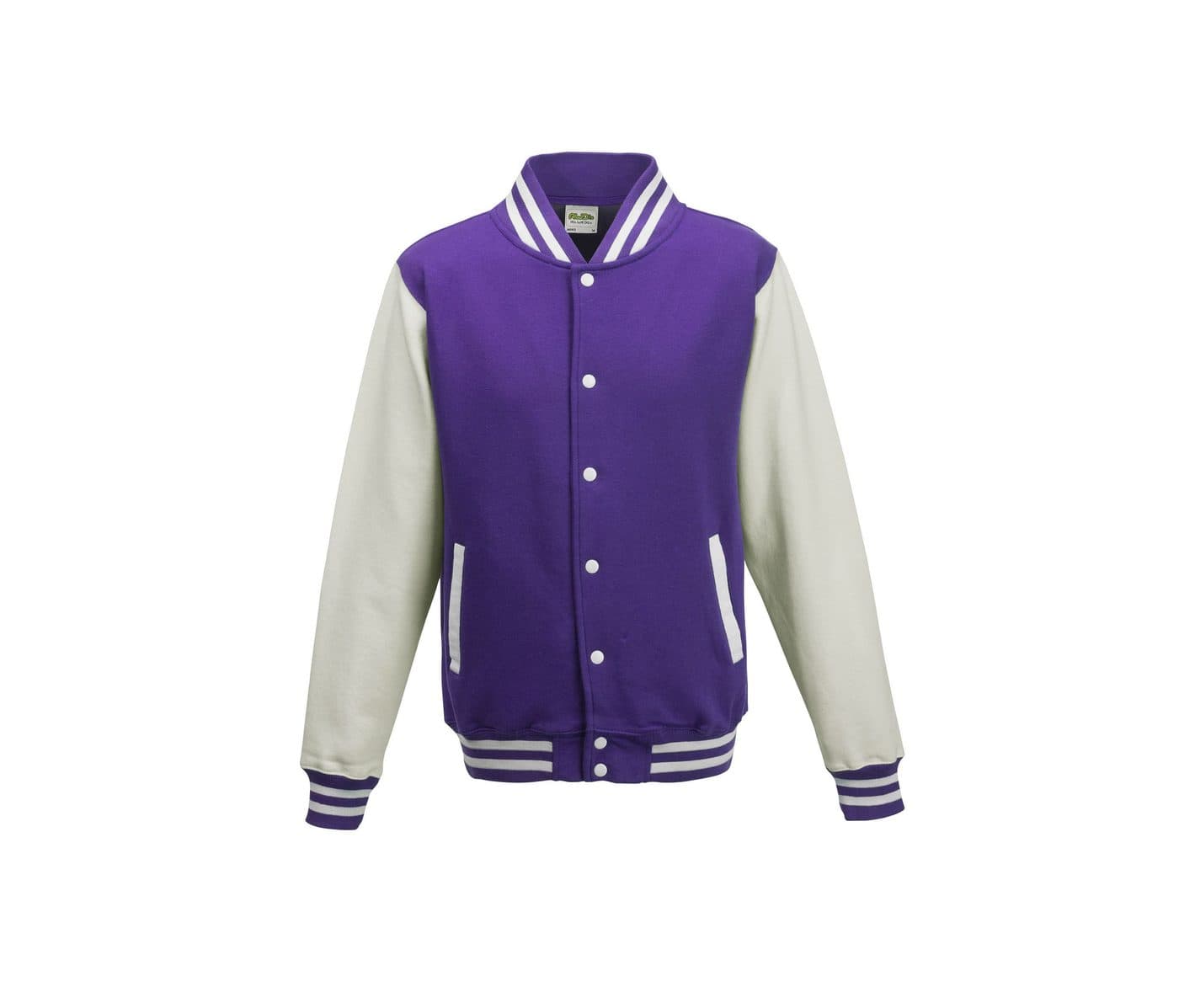 KIDS VARSITY JACKET coloris Violet / Blanc