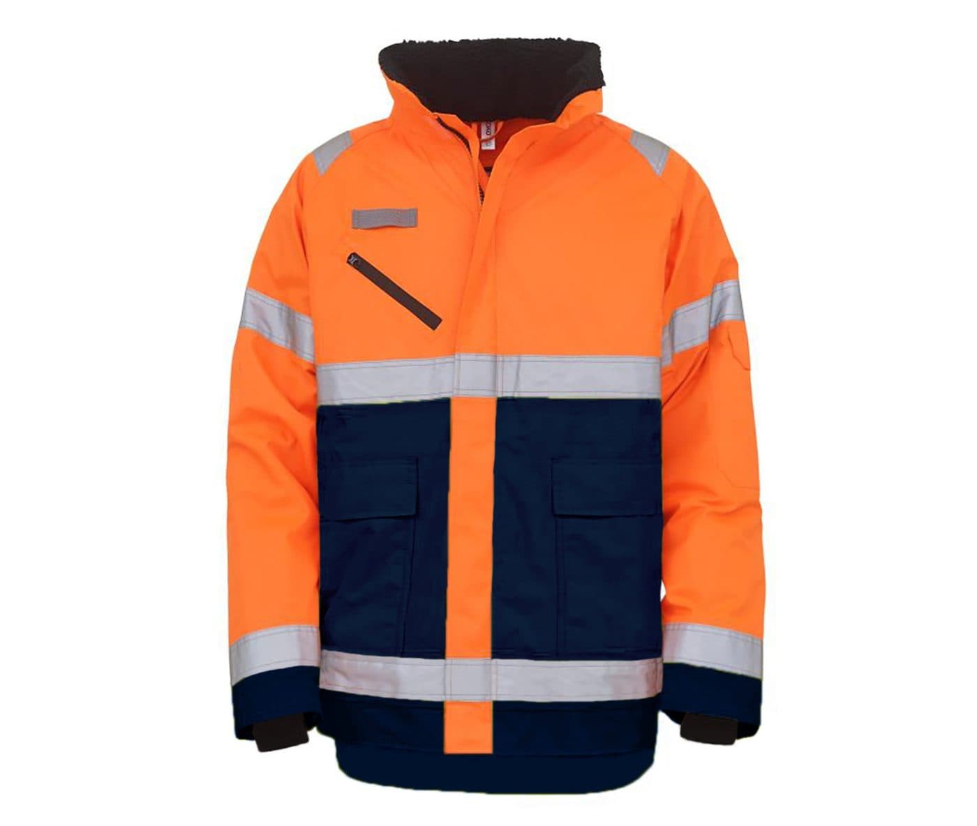 HI-VIS FONTAINE STORM JACKET coloris Orange haute visibilité / Marine