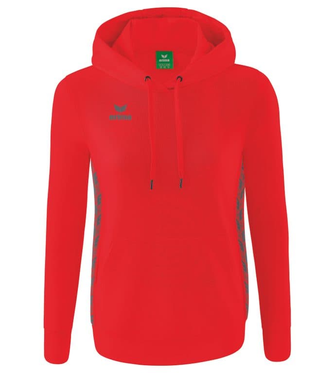 Sweat à capuche Essential Team coloris Rouge / Gris ardoise