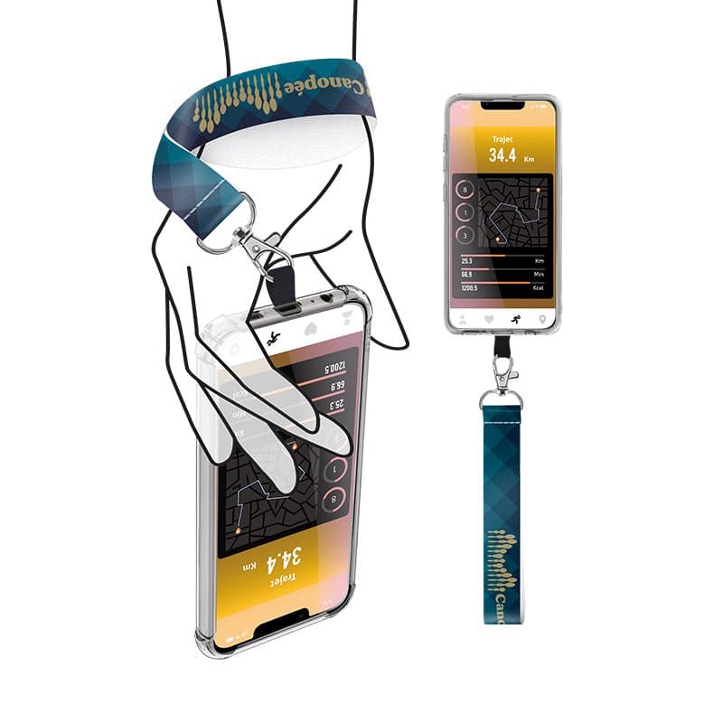 BRACELET POUR TELEPHONE PORTABLE en situation
