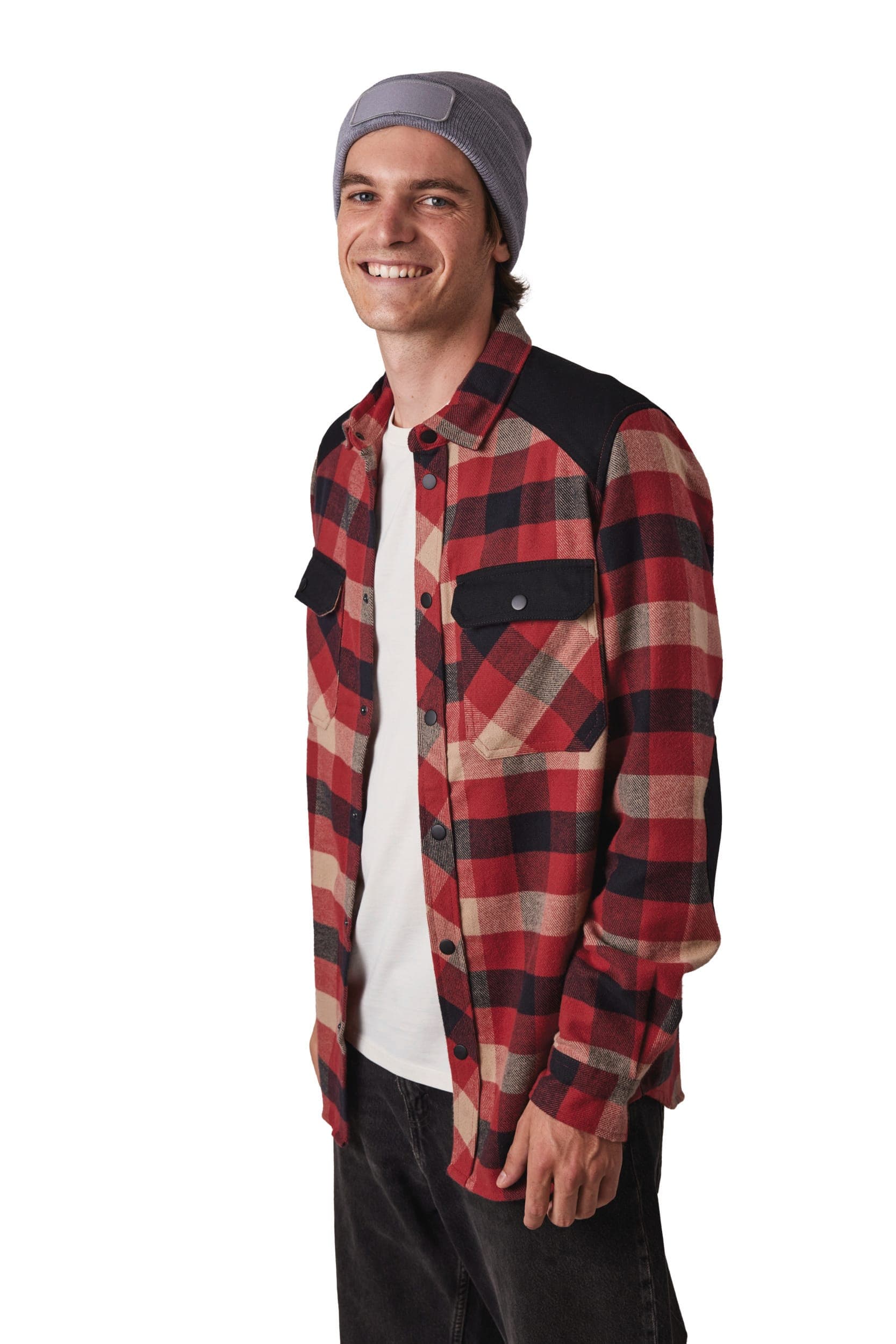 Bonnet recyclé avec patch en situation