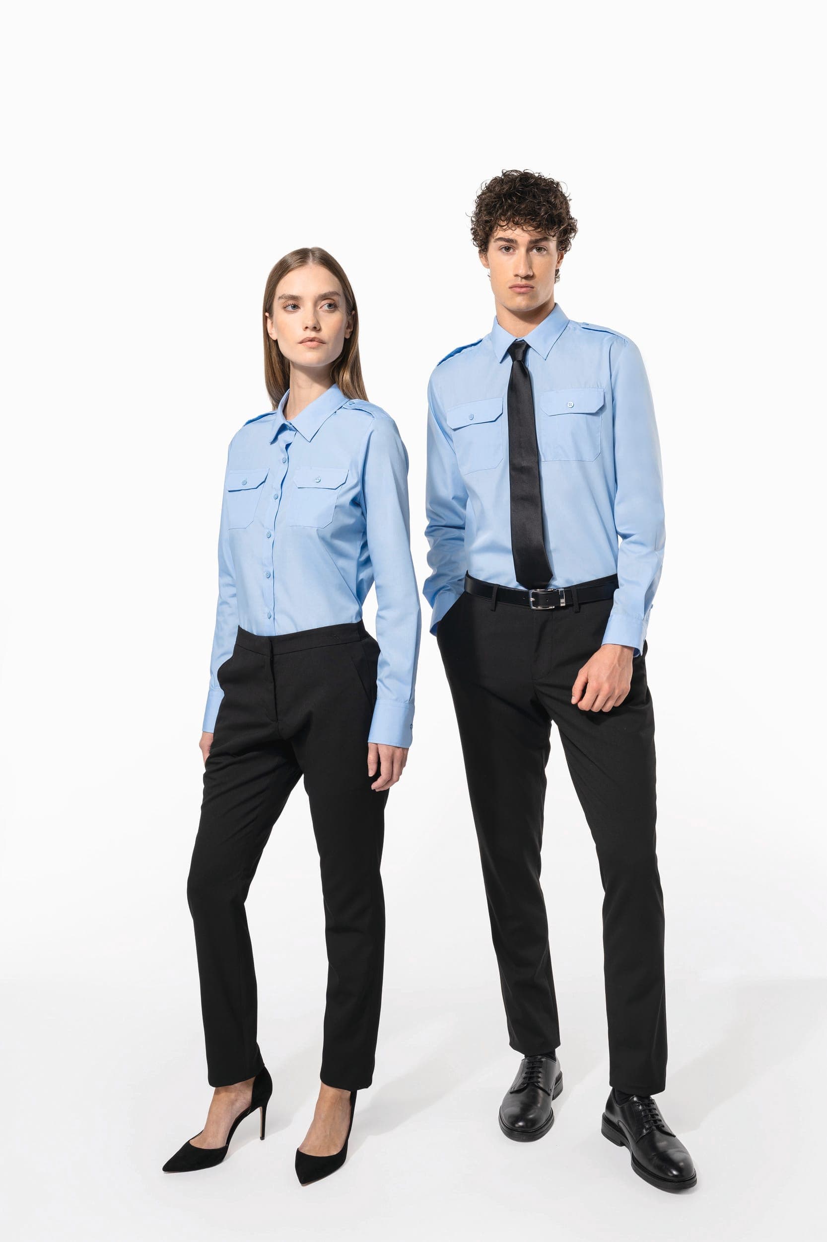 Chemise pilote manches longues homme en situation
