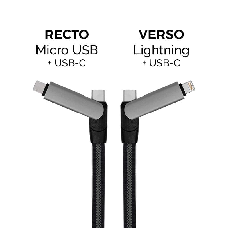 CABLE DE CHARGE RAPIDE ET TRANSFERT  6 EN 1 en situation