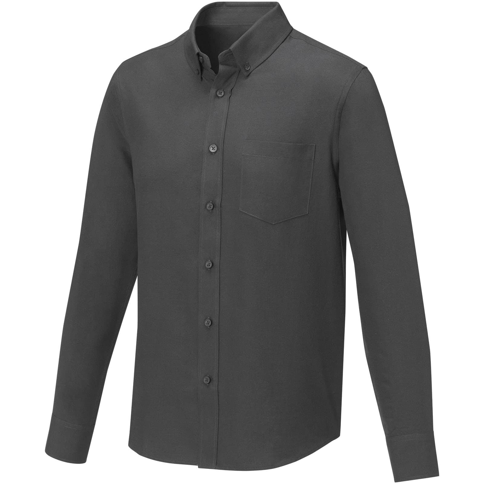 Chemise à manches longues de 130 g/m² Pollux pour homme coloris Gris orage