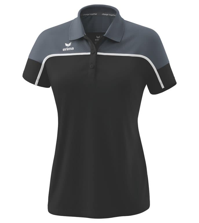 Polo CHANGE by erima coloris Gris noir / Gris ardoise / Blanc