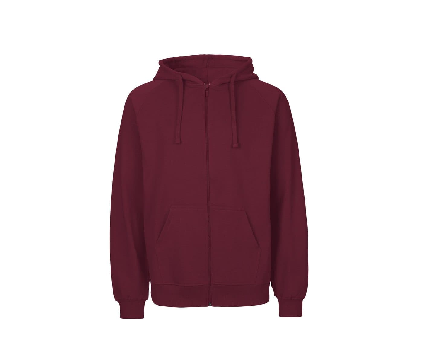 MENS HOODIE WITH ZIP coloris Bordeaux