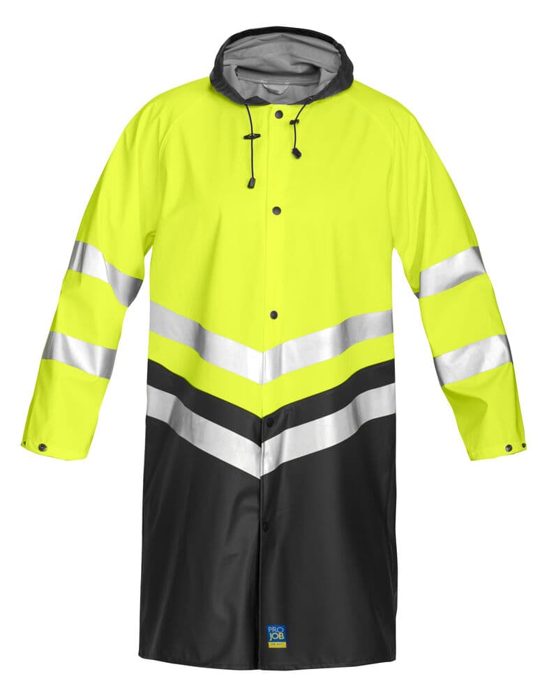 6403 IMPERMÉABLE SIGNALISATION LONG EN ISO 20471 CLASSE 3 coloris Jaune / Noir