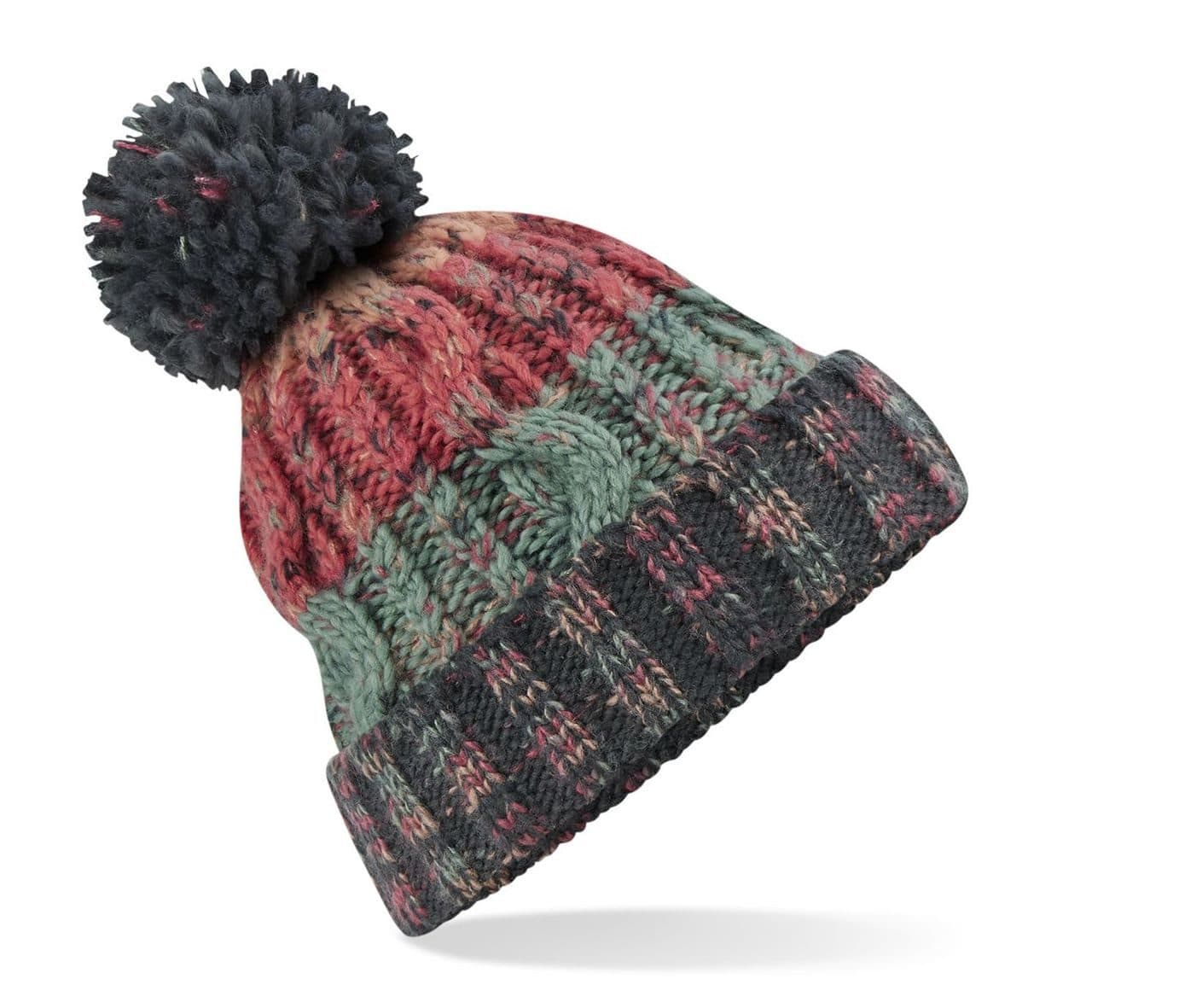 CORKSCREW POM POM BEANIE coloris WATERMELON BREEZE