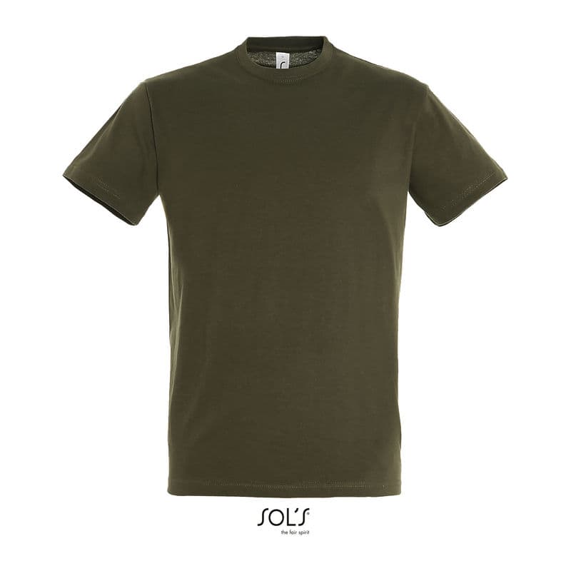 SOL'S REGENT UNISEX ROUND COLLAR T-SHIRT coloris Vert armée