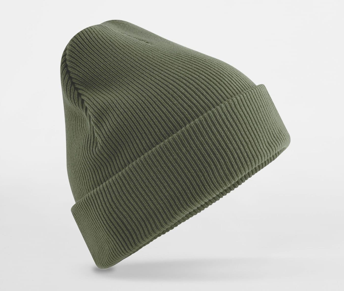 PREMIUM ORGANIC COTTON ORIGINAL CUFFED BEANIE coloris Vert olive