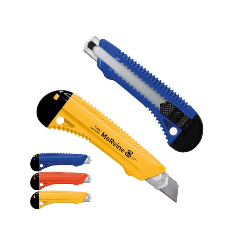 CUTTER PLASTIQUE PROFESSIONNEL AVEC GUIDE METAL ET BLOCAGE DE LAME